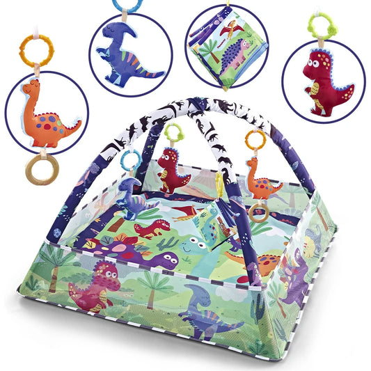 Baby play mat with hanging toys